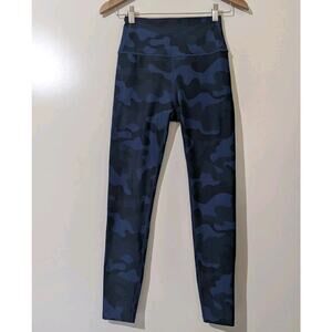 Splits59 Blue Camo 25" High Rise Workout Yoga Leggings Small W